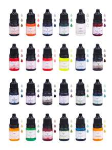 24 色 5 毫升樹脂染料墨水,高濃度顏料,適合 Diy 滴膠 - 彩色 - 查看 7