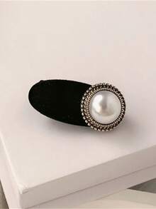 2pcs Baroque Pearl & Velvet Hair Clip - Multicolor - View 6