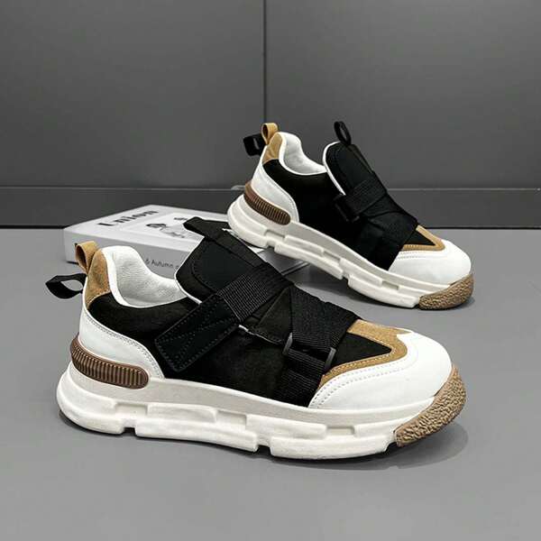 Men's Fashion Casual Shoes With , Breathable, Non-slip, Sporty Patchwork Design