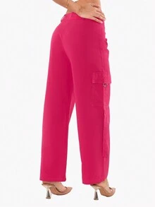 PANTALON BOLSAS LATERALES SUPER LINDOS - Rosa Fucsia - Ver 4