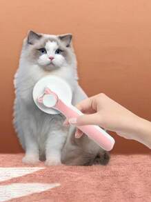 Thú cưng Tròn Mèo Mặt Bàn chải bỏ hoàn thuốc làm tóc Với Nút Đối với Mèo Và Chó - Nhiều màu - Xem 4