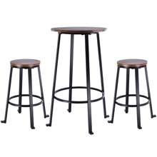 Duhome Bistro Pub Metal Dining Set (1 Table + 2 Stools)