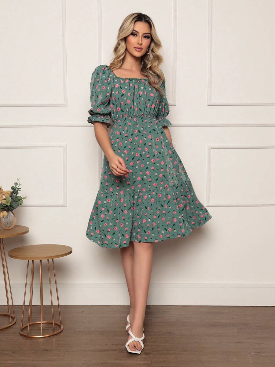 Women Dresses - Màu xanh lá cây đậm - Xem 1