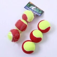3-Pack 7.5cm Teenagers Training Tennis Balls Large Size Red Yellow Mixed Color Soft Practice Balls For Reducing Pressure And Avoiding Injuries, High Bounce And Durable - Multicolor - View 5