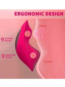 Mini Clitoris Sucker Vibrador de succión de clítoris portátil femenino, para mujeres Control remoto de aplicación con bragas sexy Estimulador de clítoris, Vibrador 2 en 1 9 modos de vibración y 9 de succión para juguetes sexuales Placer para adultos, Bienestar sexual-Rojo