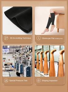 Cofoe Level 2 Compression Socks 23-32mmHg Below Knee Compression Sleeves Open Toe Calf Compression Stocking Legging For Men Women Pregnant