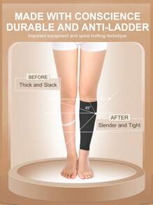 Cofoe Level 2 Compression Socks 23-32mmHg Below Knee Compression Sleeves Open Toe Calf Compression Stocking Legging For Men Women Pregnant