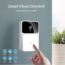 1pc White Wireless Smart Doorbell With Camera For Home Security, Wifi Connection, Visitor Identification, Mobile Video Call, Hd Night Vision, Including Doorbell And Dingdong Chime - White - View 2