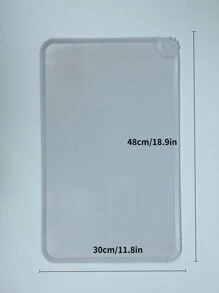 1入組簡單至乾淨灰色矽膠寵物餵養地墊,防水,防滑,適用於日常使用貓和小狗 - 灰色 - 查看 11