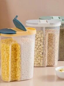 1 Miếng Dải phân cách Với Nắp Đa dụng Lưu trữ Thùng đựng hàng Đối với Thú cưng Món ăn , Khô Món ăn , Kẹo , Phong cách Và Màu sắc - Xám - Xem 4