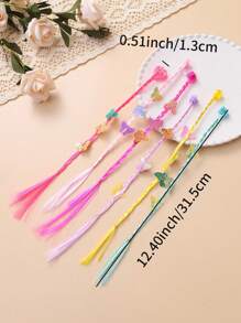 6/12pcs Cute Colorful Braided Hair Clips, Hair Accessories For Women - Multicolor - View 3