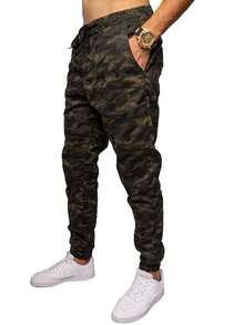 Men Jeans - 軍綠色 - 查看 3