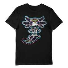 Playera Esqueleto Ajolote Animal Caballero - Negro - Ver 2