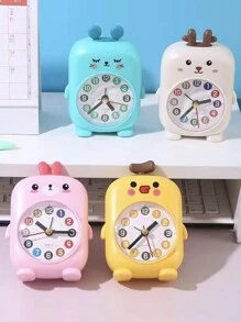 1pc Cartoon Desk Clock Digital Desktop Alarm Clock, Quiet Table Clock For Bedrooms