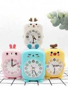 1pc Cartoon Desk Clock Digital Desktop Alarm Clock, Quiet Table Clock For Bedrooms