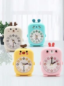 1pc Cartoon Desk Clock Digital Desktop Alarm Clock, Quiet Table Clock For Bedrooms