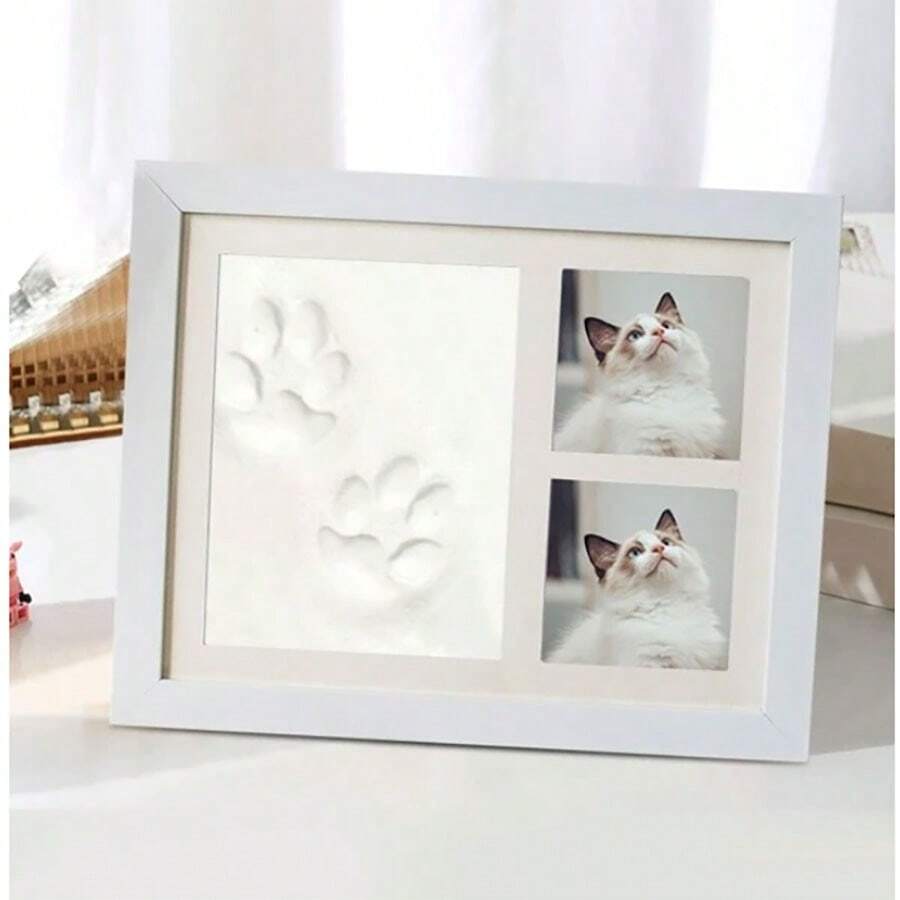 1 Pieza Marcos De Fotos De Huellas De Patas De Mascotas, Marco De Fotos De Regalo, Recuerdos - Blanco - Ver 1