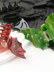 3pcs/set Women's Multicolor Bat Hair Clips For Daily Wear, Halloween Accessory - Multicolor - View 4