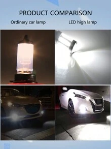 1pc Car Led Light 1156-4014-66smd White High Brightness Front Fog Light T20 Fog Lights Dc12v-24v - White - View 7