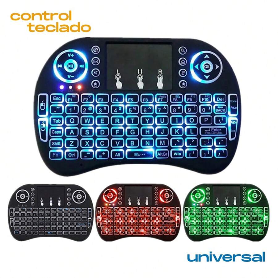 Mini Teclado Inalambrico KIMHI Control Smart Tv Box Pc Universal - Negro - Ver 1