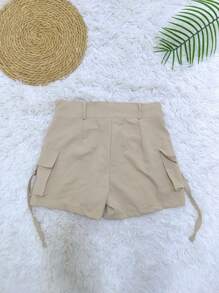 Women Shorts - 杏色 - 查看 2