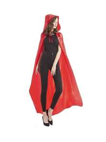 1 件圣诞斗篷服装、角色扮演节日派对斗篷、成人长袍派对礼服 - 紅色 - 查看 4