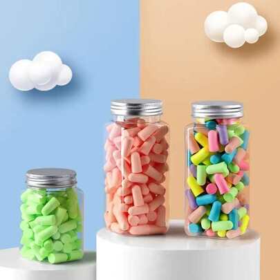 10/24/60/120pcs Polyurethane Slow Recovery Foam Earplugs For Hearing Protection, Noise Reduction, Sleep And Research