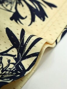 1 Pieza Pantalones Cortos Deportivos De Malla Estampados Para Hombres - Amarillo - Ver 6