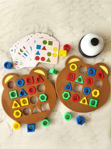 Two People Shape Matching Board Games Color Sensory Toy Puzzles Geometric Shape Quick Matching Board Color & Shapes Puzzles Games Toy  (2 Players) - Multicolor - View 1