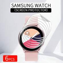 6pcs Transparent Tpu Protection Film For Smart Watch, Close Fitting And No Warping
