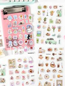 1pc Sweet Supply Series Vintage Daily Life Stuff Sticker For Scrapbooking, Journal Decorating - Multicolor - View 4