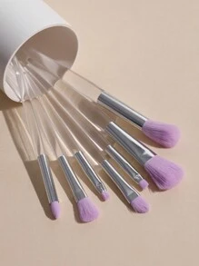 Juego de 7 piezas de pinceles de maquillaje portátiles y hermosos para herramientas de belleza, juego de pinceles, kit de pinceles de maquillaje, juego de pinceles de maquillaje, juego de maquillaje completo, juego de pinceles de maquillaje, kit de maquillaje completo, juego de pinceles, juego de pinceles de maquillaje, juego de regalo de maquillaje, set - Morado - Ver 1