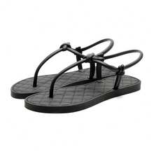 Women Flat Sandals - màu đen - Xem 2