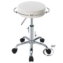Duhome Backless PU Leather Adjustable Height Swivel Medical Clinic Tattoo Spa Salon Stool