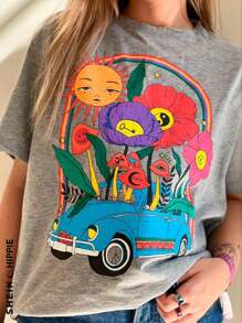 Women T-Shirts - 灰色 - 查看 1