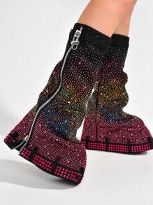 Botas de moda de mujer - Multicolor - Ver 2