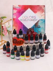 24 色 5 毫升樹脂染料墨水,高濃度顏料,適合 Diy 滴膠 - 彩色 - 查看 1
