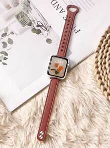 1 条双扣素食皮革表带，兼容 Apple Watch 38/40/41/42/44/45/49 毫米，兼容 Apple Watch S10/Ultra/SE/8/7/6/5/4/3/2/1/9 - 灰色 - 查看 4