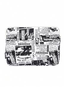 canvas artisan Laptop Bag Sleeve Combination Suit Business Bag Waterproof Laptop Sleeve Compatible with MacBook Air/Pro - Black and White - View 3