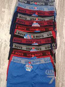 12pcs boxer juvenil boys underwear - Azul - Ver 2