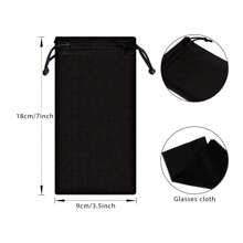 10 Pieces Microfiber Case Pouch Bag Glasses Sunglasses Case - Black - View 4