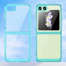 华丽多彩奢华潮流手机壳 适用于三星 Galaxy Z Flip 5/Flip 4 5G/Flip 3 5G 手机壳 - 透藍 - 查看 8