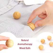 10 Piezas Bolas Aromáticas De La Madera De Cedro Repelentes A Las Polillas Para Armario A Prueba De Humedad, Bolas De Madera Del Alcanfor Para Proteger La Ropa - Amarillo - Ver 3