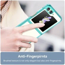 华丽多彩奢华潮流手机壳 适用于三星 Galaxy Z Flip 5/Flip 4 5G/Flip 3 5G 手机壳 - 透藍 - 查看 5