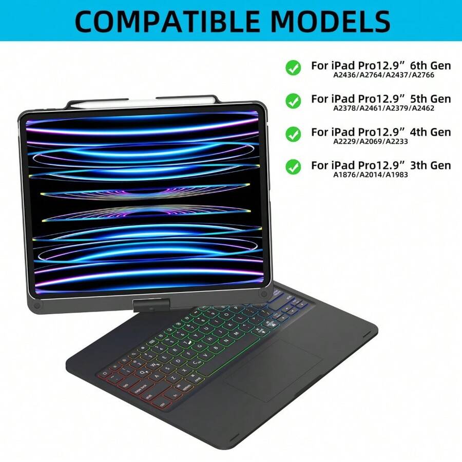 Ipad Keyboard MultiTouch For IPad Pro 12.9Inch (5th Gen, 6th Gen