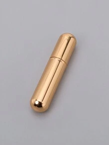 1pc Essential Oil Aromatherapy Inhaler - Aluminum Blank Nasal Inhaler Tubes - Sinus & Nose Inhaler Sticks With Empty Roller Bottle For Essential Oils - Portable Nasal Inhaler For Daily Use - Gold - View 1