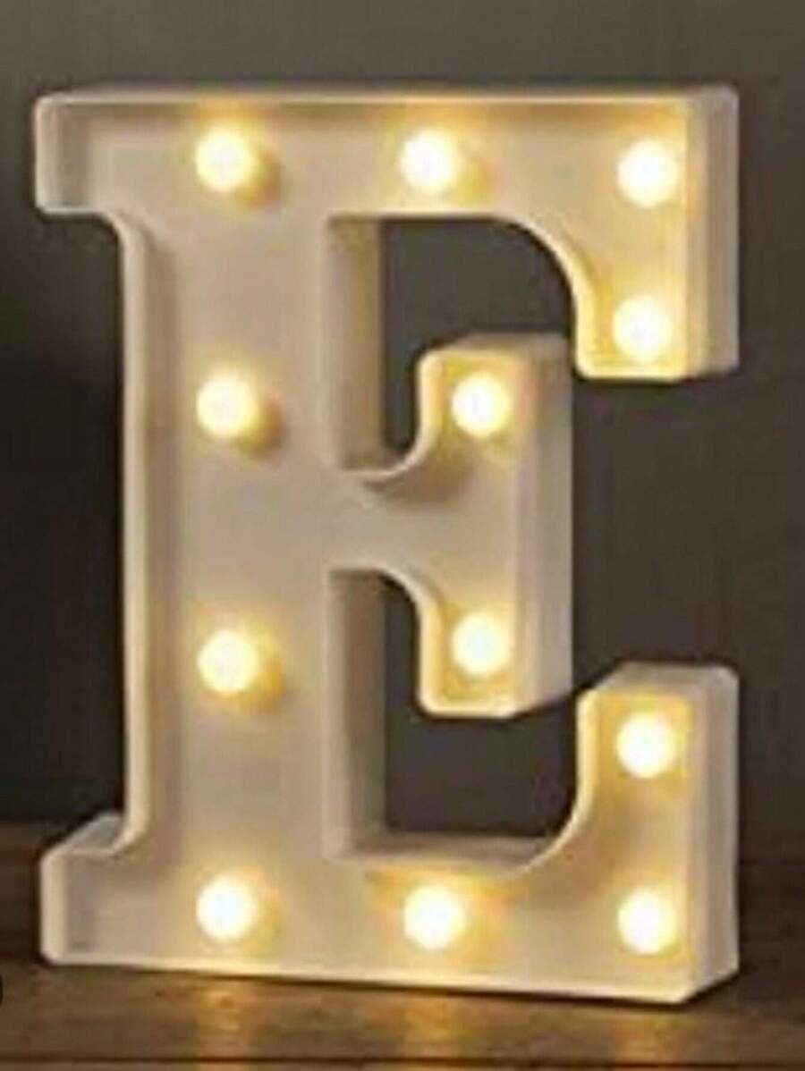 Letras Luminosas Luces LED Iluminadas Luz Nocturna - E - Ver 1