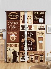 2pcs Red Vintage Rustic Burgundy Cafe Curtains,Without Holes Curtain, Refer To Bedroom Office Kitchen Living Room Study Home Decor - Multicolor - View 5