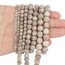 Natural Stone Round Matte Howlite Tiger Eye Turquoise Fashion Loose Spacer Beads for Jewelry Making DIY Bracelets Necklace for Women