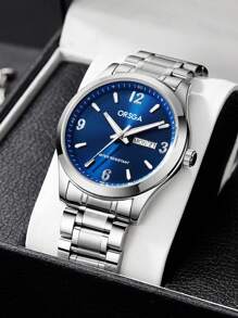 ORSGA Đồng hồ đeo tay Đúng mốt Nhẹ Sang trọng Thép Dây đeo Thạch anh Không thấm nước Nam Đồng hồ 8828g - 1 Miếng - Bạc - Xem 3